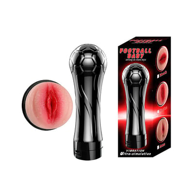Masturbador Lanterna com Formato de Vagina em TPR e Vibração Multivelocidade - Football Baby