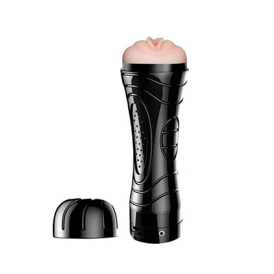 Masturbador Lanterna Recarregável com Formato de Vagina em TPE e Vibração Multivelocidade - Susan | 14,5 x 3 cm