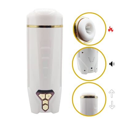 Masturbador Lanterna com Cerdas Massageadoras, 10 Modos Movimentos Vai e Vem, Modo Turbo, Função Aquecimento e Gemidos - Starship | Disponível em 2 Cores