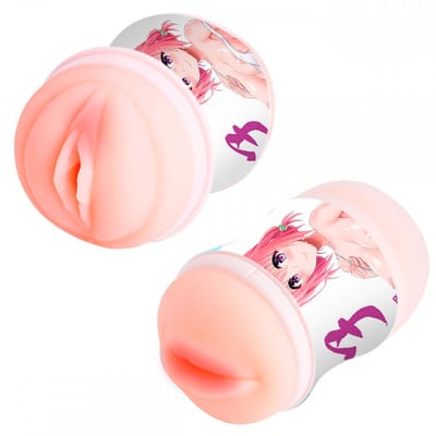 Masturbador Masculino em TPE com Dupla Penetração - Lilo | 11 x 3 cm