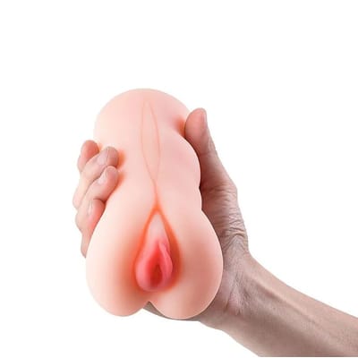 Masturbador Masculino em Forma de Vagina com Lábios Pequenos e Ânus em Cyberskin - Maig | 14,7 x 6,6 cm