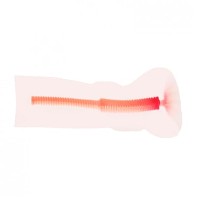 Masturbador Masculino Simulador de Sexo Oral com Bomba de Sucção Manual em Cyberskin - Passion lady Mandy | 13 x 4,5 cm
