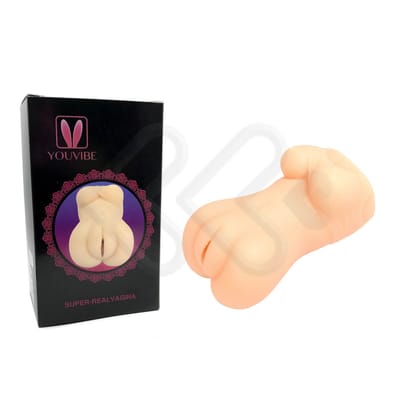Masturbador Masculino em TPR com Formato de Corpo Feminino e Textura Interna - You Vibe | 14,5 x 8,9 cm