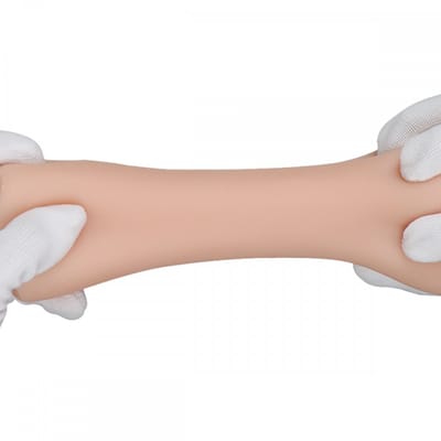 Masturbador Masculino em TPE no Formato de Vagina e Ânus Penetráveis com Útero - Realistic Crazy Lion | 14,5 x 3,5 cm