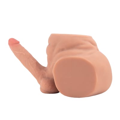 Masturbador Meio Tronco Inferior em TPE com Ânus Penetrável e Pênis Realístico com Glande, Veias e Escroto - SI | 28,5 x 21,5 cm