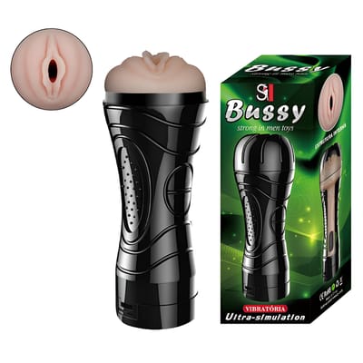 Masturbador Mini Lanterna em TPE com Formato de Vagina, Textura Interna e Vibração Multivelocidade - SI Bussy | 10,5 x 3 cm