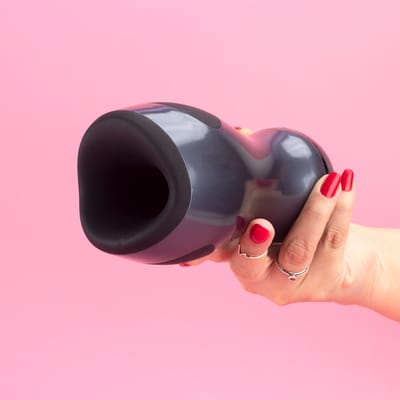 Masturbador em Silicone com 9 Modos de Vibração, Função Aquecimento e 3 Tipos de Sucção - Exclusiva Nero