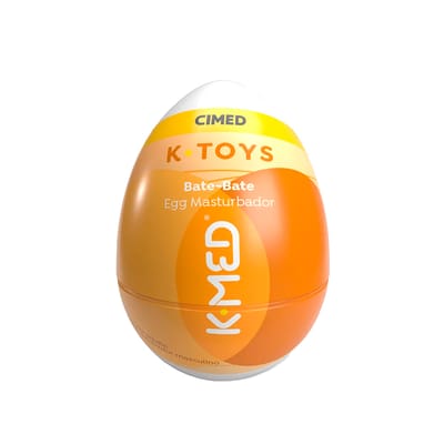 Masturbador em TPR com Formato Egg e Texturas Internas - K-Toys Bate-Bate Poché | 5,8 x 5,1 cm
