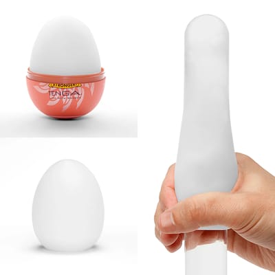 Masturbador em TPE com Textura Espiral Diamante - Tenga Shiny ll Hard Boiled | 5,8 x 5 cm