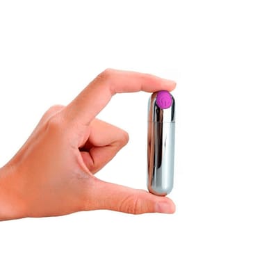 Mini Bullet em Abs com 10 Modos de Vibração Poderosas e Carregamento Via USB - 7,5 x 2 cm | Disponível em 2 Cores