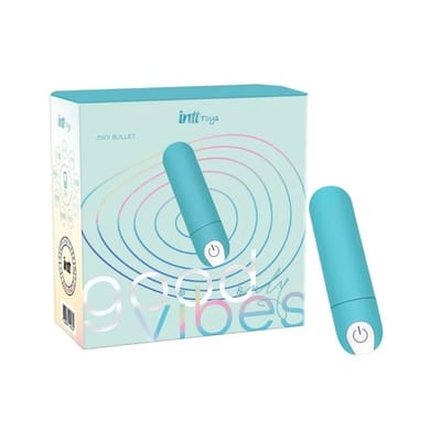 Mini Bullet em Abs e Silicone com 10 modos de Vibração e Carregamento Via Cabo Usb - Intt Toys Good Vibes Only Intt Wellness | 7,8 x 2 cm