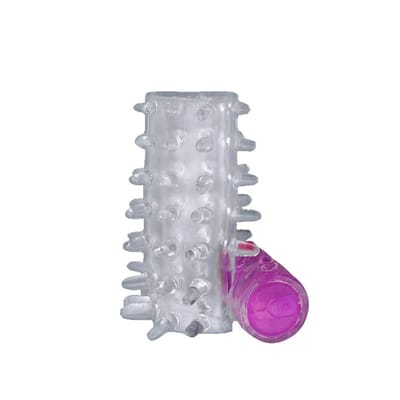 Mini Capa Peniana com Cerdas Massageadoras e Capsula Vibratória  - Sex | 5,5 x 3 cm