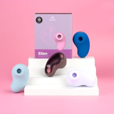 Mini Estimulador Sugador Clitoriano em Silicone com 10 Modos de Pulsação, Recarregável e Resistente à Água - Exclusiva Ellen | Disponível em 5 Cores