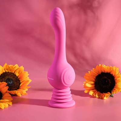 Vibrador de Ponto G com Motor Potente, 3 Modos de Velocidade e Ventosa Elástica - Evolved Gyro Vibe | 13,5 x 3,5 cm