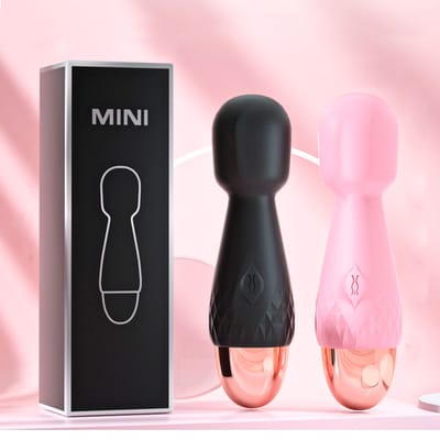 Mini Massageador Corporal em Silicone com 10 Modos de Vibração e Carregamento Via USB - Lilo | 10 x 2,4 cm | Disponível em 2 Cores