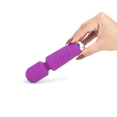 Mini Massageador em Silicone com Texturas, 20 Modos de Vibração, 8 Intensidades e Carregamento via Cabo USB - Stacy Mini | 14,8 x 3,6 cm | Disponível em 3 Cores