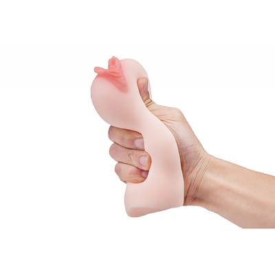 Mini Masturbador em TPE no Formato de Vagina com Lábios Rosados e Texturas Internas - Maig Belle Pussy | 11,8 x 3,5 cm