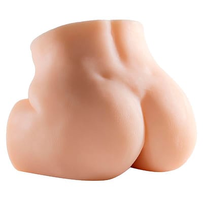 Mini Masturbador Feito em TPR com Vagina e Ânus Penetráveis e Nódulos Massageadores - SI | 18 x 16 cm