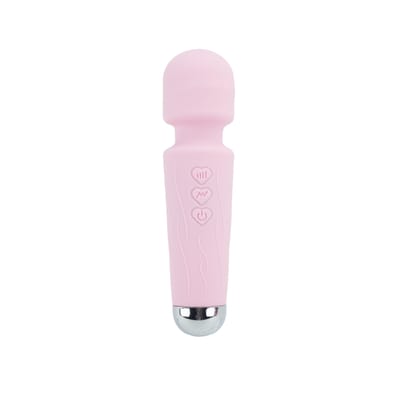 Mini Varinha Mágica em Silicone,10 Modos de Vibração com 8 Níveis de Intensidade e Recarregável - Adão & Eva | 15 x 3,8 cm