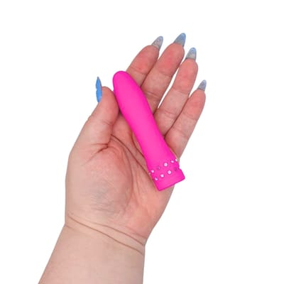 Mini Personal com Multivelocidade e Pedras Brilhantes na Base - YouVibe Diamond | 10,2 x 2,3 cm | Disponível em 3 Cores