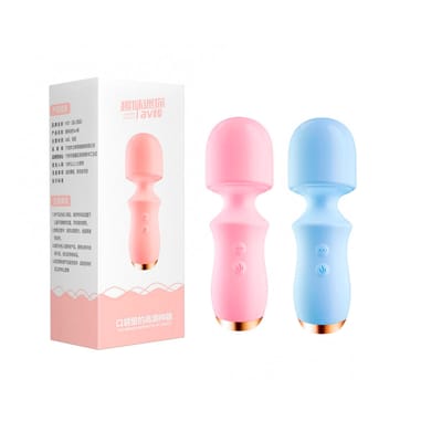 Mini Vibrador Massageador em Silicone com 10 Modos de Vibração, Função Aquecimento e Carregamento via Cabo USB - Disponível em 2 Cores