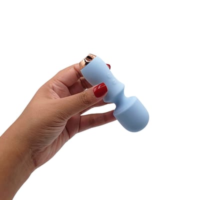 Mini Vibrador Massageador em Silicone com 10 Modos de Vibração, Função Aquecimento e Carregamento via Cabo USB - Disponível em 2 Cores