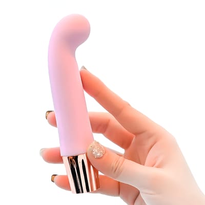 Mini Vibrador em Silicone com Ponta Curvada, 10 Modos de Vibrações e Cabo USB - We Love Tease Wand | 11 x 3,6 cm