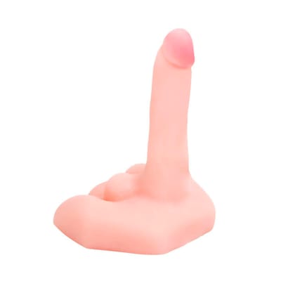 Pênis em TPR com Rotação, Vibração Multivelocidade e Base para Apoio - Mr. Big | 15 x 3,7 cm