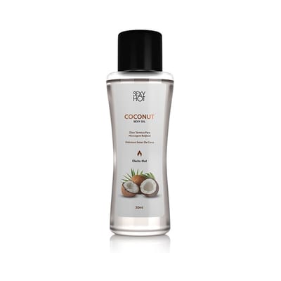 Óleo Térmico Beijável Para Massagem com Sabor De Coco - Sex Hot Coconut Sexy Oil | 30ml