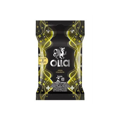 Preservativo Lubrificado que Retarda a Ejaculação Precoce - Olla Efeito Retardante - 3 Unidades