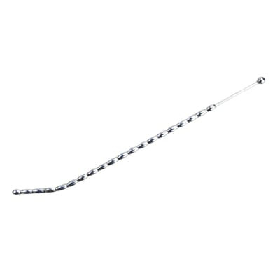 Penetrador de Uretra para Prática de Sounding em Aço com Textura Escalonada - Penis Plug | 26 x 0,7 cm
