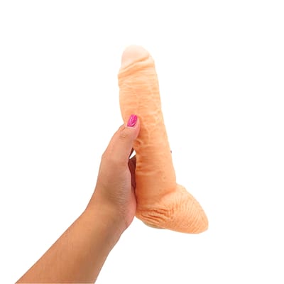 Prótese Peniana Realística com Glande, Veias Super Salientes, Escroto e Encaixe para Cinta Peniana - Magic Sexy | 18,5 x 5,5 cm