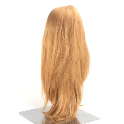 Peruca Lisa no Tamanho Longo Loira em Fibra Sintética com Mechas na Franja