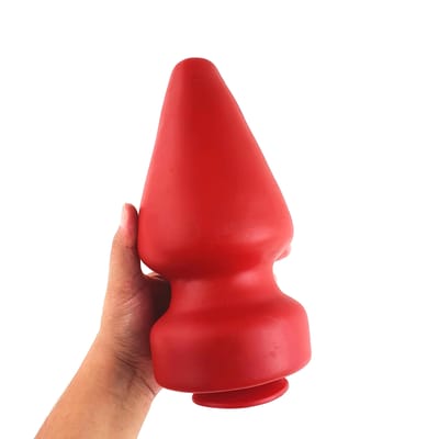 Plug Anal Cônico Gigante Liso com Ventosa - Adão & Eva | 20,5 x 11,2 cm | Disponível em 2 Cores
