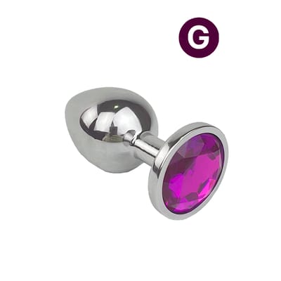 Plug Anal "G" em Metal e Formato Cônico com Joia na Base - 8 x 4 cm | Disponível em 8 Cores