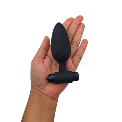 Plug Anal Cônico em Silicone com 10 Modos de Vibração e Alça de Segurança - Pretty Love Vibra Butt Plug II | 8,7 x 3,2 cm