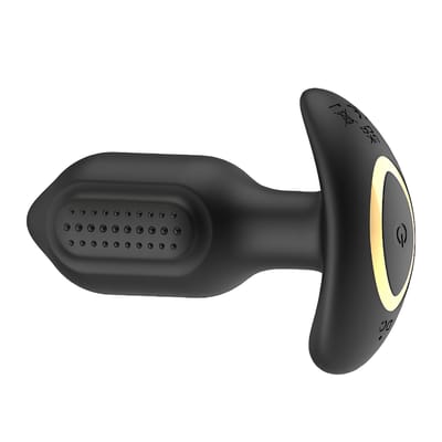Plug Anal Cônico em Silicone com 9 Modos de Vibração e Rotação, Controle Via Aplicativo e Recarregável - SI Pong | 8,5 x 3,5 cm