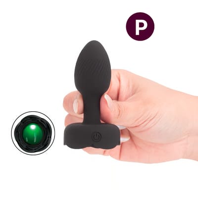 Plug Anal Cônico em Silicone com LED Colorido na Base, 10 Modos de Vibração e Recarregável - Pretty Love Olman 4 | 6,5 x 3 cm