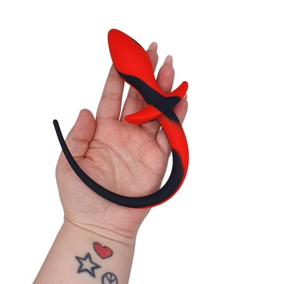 Plug Anal Cônico em Silicone com Rabinho - Gecko | 7,5 x 3 cm