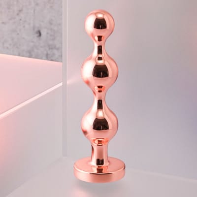 Plug Anal Cromado no Tamanho P com Base - Gender X Gold Digger Small | 9,2 x 2,2 cm