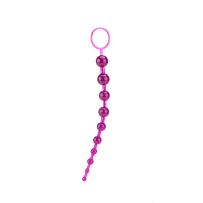 Plug Anal Escalonado 10 Esferas para Estimulação com Bolinha Tailandesa - Yaffa Lingerie | 26,5 x 2,3 cm