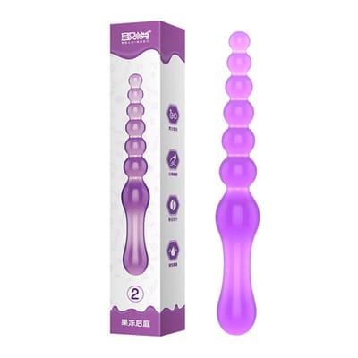 Plug Anal Escalonado Feito em Silicone - 16,5 x 2,3 cm