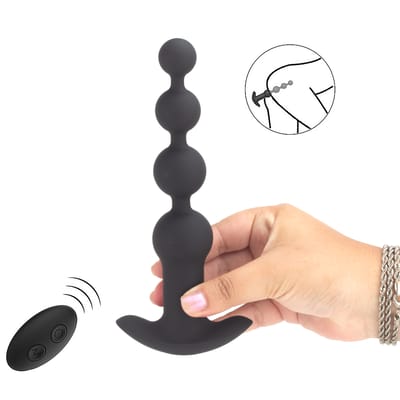 Plug Anal Escalonado Flexível com 10 Modos de Vibração, Base de Segurança e Controle Remoto Sem Fio - SI | 18,5 x 3,9 cm