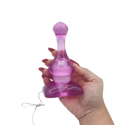 Plug Anal em Formato Cônico com Esfera na Ponta, Vibração Multivelocidade e Base de Suporte - Magic Sexy | 10 x 4,9 cm | Disponível em 6 Cores