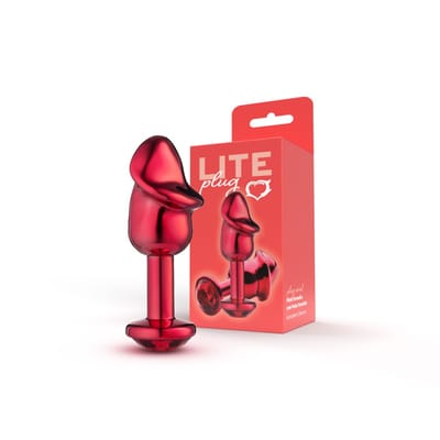 Plug Anal com Formato de Glande e Detalhe de Pedra Brilhante na Base - Sexy Fantasy Lite | 7,5 x 2,5 cm | Disponível 5 Cores