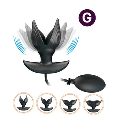 Plug Anal ''G'' Inflável em Silicone com 10 Modos de Vibração e Recarregável - Pretty Love Manson | 8,3 x 4,2 cm