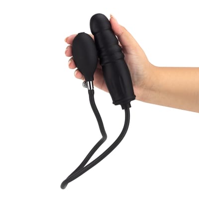 Plug Anal Inflável em Silicone com Corpo Escalonado e Bomba de Pressão - SI | 14 x 4 cm