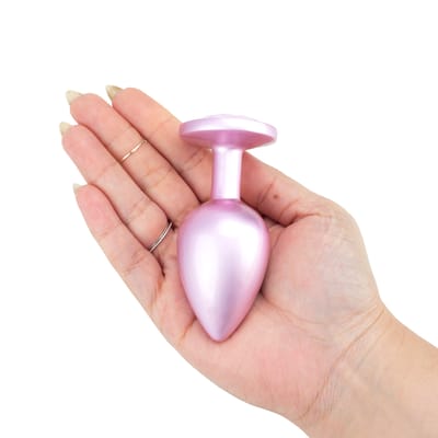 Plug Anal de Luxo no Tamanho "G" com Brilho Acetinado e Pedra na Base - Vip Mix | 8,4 x 3,9 cm | Disponível em 2 Cores