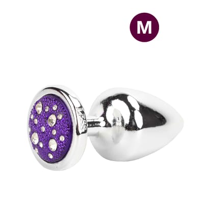 Plug Anal "M" em ABS Atóxico com Formato Cônico e Detalhes de Joias Cravejadas - Hard Less | 7 x 3,5 cm | Disponível em 14 Cores