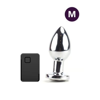 Plug Anal "M" em Aço com Formato Cônico, 9 Modos de Vibração e Controle Remoto Sem Fio - SI Arthur | 7,2 x 3,3 cm
